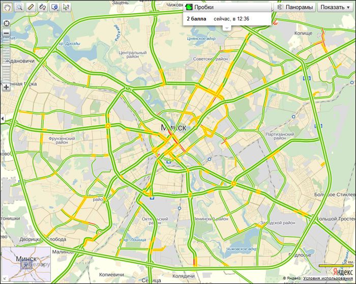 Карта минска с транспортами